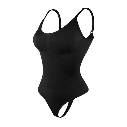 Ultimate Smoothing Shapewear Bodysuit for Women - Sculpting Full Body Shaper with Thong Design for a Flawless Silhouette