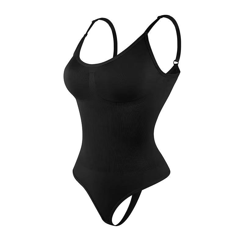 Ultimate Smoothing Shapewear Bodysuit for Women - Sculpting Full Body Shaper with Thong Design for a Flawless Silhouette