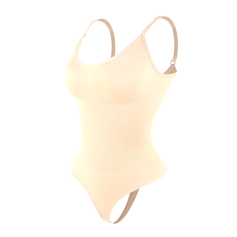 Ultimate Smoothing Shapewear Bodysuit for Women - Sculpting Full Body Shaper with Thong Design for a Flawless Silhouette