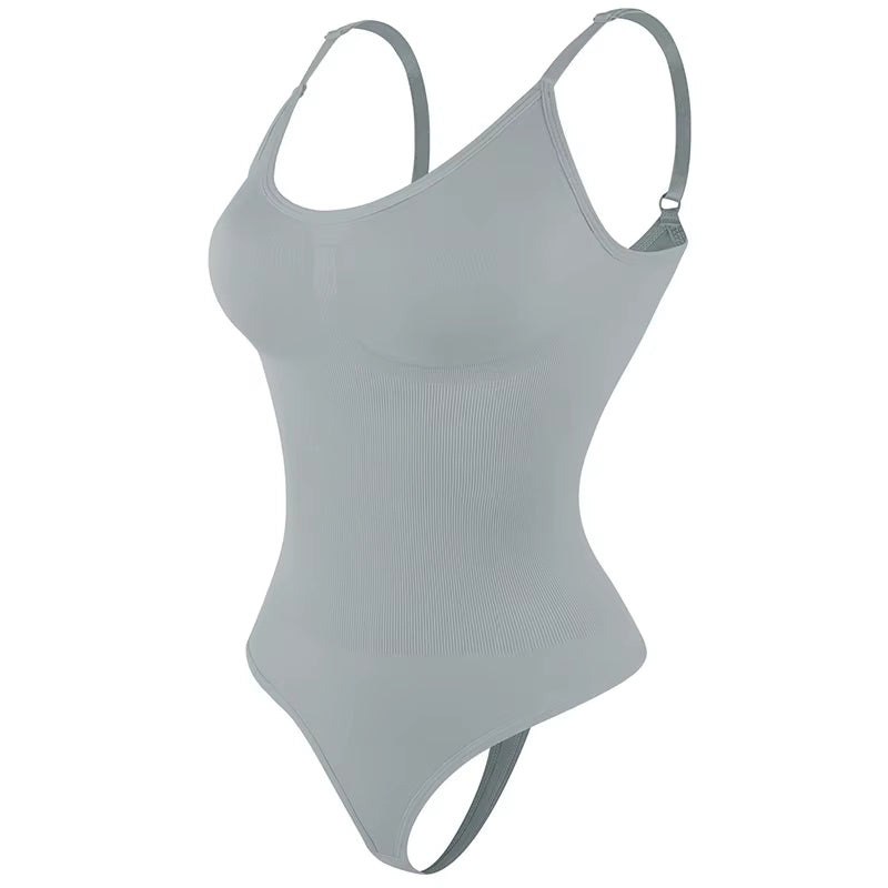 Ultimate Smoothing Shapewear Bodysuit for Women - Sculpting Full Body Shaper with Thong Design for a Flawless Silhouette